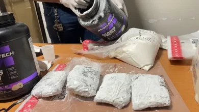 Photo of DNCD Video: Ocupan 11 paquetes de marihuana en potes de proteína